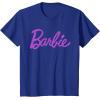 imageBarbie  Classic Script Purple Logo TShirtRoyal Blue