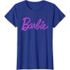 imageBarbie  Classic Script Purple Logo TShirtRoyal Blue