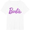 imageBarbie  Classic Script Purple Logo TShirtWhite