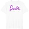 imageBarbie  Classic Script Purple Logo TShirtWhite