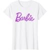 imageBarbie  Classic Script Purple Logo TShirtWhite