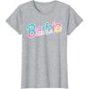 imageBarbie  Logo Dreamhouse Colors TShirtHeather Grey