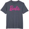 imageBarbie Current Script Logo TShirtHeather Blue