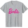 imageBarbie Current Script Logo TShirtHeather Grey