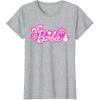 imageBarbie Festive Cutouts Logo TShirtHeather Grey