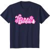 imageBarbie Festive Cutouts Logo TShirtNavy Blue