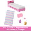 imageBarbie My First Barbie Doll House Furniture Bedtime Playset with Trundle Bed Plush Puppy ampamp Accessories Toys for Little Kids 135inch Scale