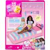 imageBarbie My First Barbie Doll House Furniture Bedtime Playset with Trundle Bed Plush Puppy ampamp Accessories Toys for Little Kids 135inch Scale