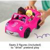 imageFisherPrice Little People Barbie Toddler Toy Car Convertible with Music Sounds ampamp 2 Figures for Pretend Play Ages 18 Months