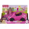 imageFisherPrice Little People Barbie Toddler Toy Car Convertible with Music Sounds ampamp 2 Figures for Pretend Play Ages 18 Months