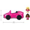 imageFisherPrice Little People Barbie Toddler Toy Car Convertible with Music Sounds ampamp 2 Figures for Pretend Play Ages 18 Months