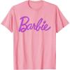 imageBarbie  Classic Script Purple Logo TShirtPink