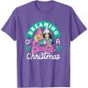 imageBarbie  Dreaming of a Barbie Christmas TShirtPurple Heather