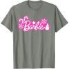 imageBarbie Festive Cutouts Logo TShirtOlive Heather