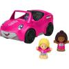 imageFisherPrice Little People Barbie Toddler Toy Car Convertible with Music Sounds ampamp 2 Figures for Pretend Play Ages 18 Months