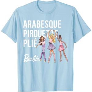 imageBarbie  Barbie Ballet Arabesque Pirouette Pli TShirtBaby Blue