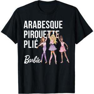 imageBarbie  Barbie Ballet Arabesque Pirouette Pli TShirtBlack