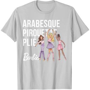 imageBarbie  Barbie Ballet Arabesque Pirouette Pli TShirtSilver Grey