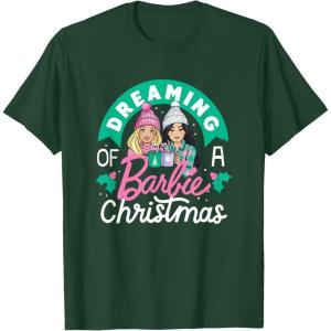 imageBarbie  Dreaming of a Barbie Christmas TShirtDark Green