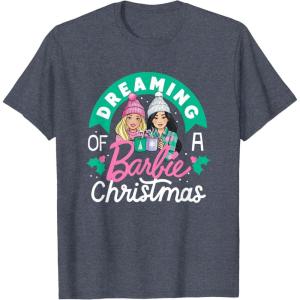 imageBarbie  Dreaming of a Barbie Christmas TShirtHeather Blue