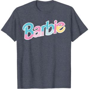 imageBarbie  Logo Dreamhouse Colors TShirtHeather Blue