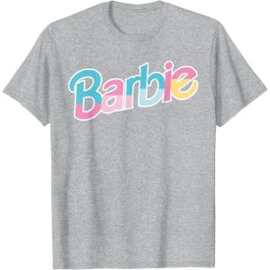 imageBarbie  Logo Dreamhouse Colors TShirtHeather Grey