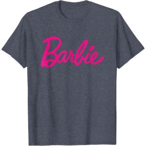 imageBarbie Current Script Logo TShirtHeather Blue