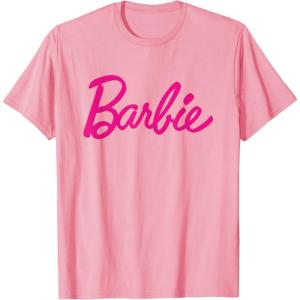 imageBarbie Current Script Logo TShirtPink