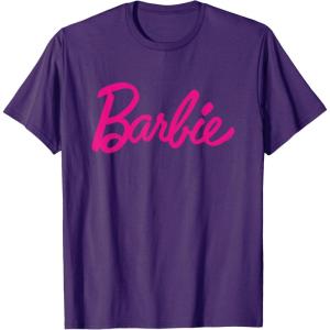 imageBarbie Current Script Logo TShirtPurple