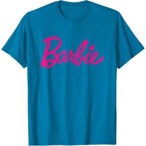 imageBarbie Current Script Logo TShirtSapphire Blue