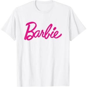 imageBarbie Current Script Logo TShirtWhite