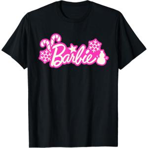 imageBarbie Festive Cutouts Logo TShirtBlack