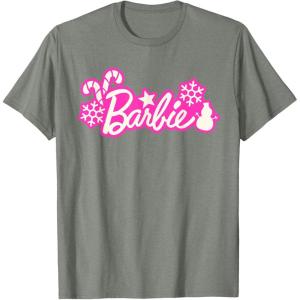 imageBarbie Festive Cutouts Logo TShirtOlive Heather