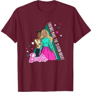 imageBarbie Friends Make the Season Bright TShirtBurgundy