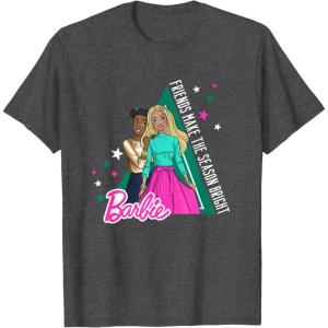 imageBarbie Friends Make the Season Bright TShirtDark Heather Grey