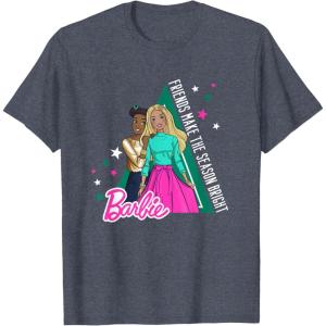 imageBarbie Friends Make the Season Bright TShirtHeather Blue