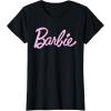 imageBarbie  Classic Script Light Pink Logo TShirtBlack