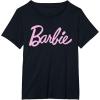 imageBarbie  Classic Script Light Pink Logo TShirtBlack