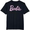 imageBarbie  Classic Script Light Pink Logo TShirtBlack