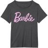 imageBarbie  Classic Script Light Pink Logo TShirtDark Heather Grey