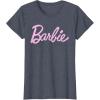 imageBarbie  Classic Script Light Pink Logo TShirtHeather Blue