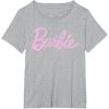 imageBarbie  Classic Script Light Pink Logo TShirtHeather Grey