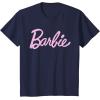 imageBarbie  Classic Script Light Pink Logo TShirtNavy Blue