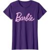 imageBarbie  Classic Script Light Pink Logo TShirtPurple