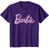 imageBarbie  Classic Script Light Pink Logo TShirtPurple