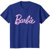 imageBarbie  Classic Script Light Pink Logo TShirtRoyal Blue