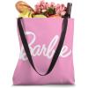 imageBarbie  Classic Script White Logo Tote Bag