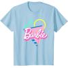 imageBarbie 90s Retro Logo  Bright Pink TShirtBaby Blue