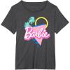 imageBarbie 90s Retro Logo  Bright Pink TShirtDark Heather Grey