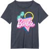 imageBarbie 90s Retro Logo  Bright Pink TShirtHeather Blue